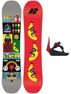 K2 Mini Turbo 120 + Mini Turbo S 2023 Snowboard-Set
