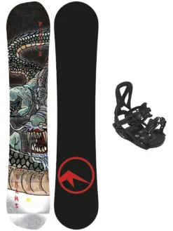TRANS Pirate 130 + Junior M Black 2023 Snowboard-Set