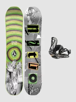 Nitro Ripper X Volcom 116 + Charger Mini 2023 Snowboard-Set